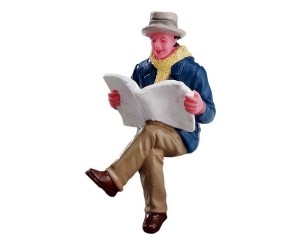 KerstfiguurReadingmorningpapersLEMAX-Lemax