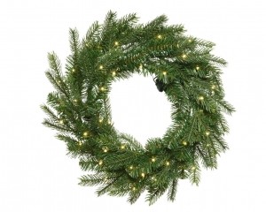 KerstkransGrandiskransboomD80cm80LEDgroenwitEverlands-Everlands