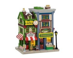 WestSideMarketShops16x25x24cmKersthuisje-Lemax
