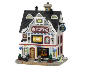 Glassworks18x25x26cmKersthuisje-Lemax