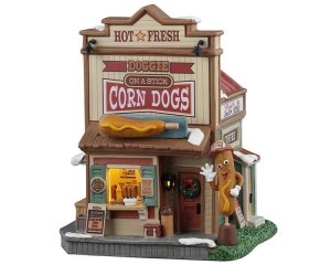 KerstdorpminiatuurDoggieOnAStickCornDogs16x21x21cm-Lemax
