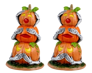 PumpkinSnowmenSetOf2-Lemax
