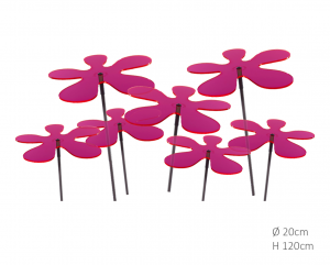7stuksZonnevangersLottaRood-Rozekleurfuchsia120cmCazadorDelSol-Cazadordelsol