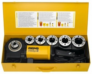 RemsAmigo2SetR12-34-1-114-112-2DraadsnijmachineInclSnelwisselsnijkoppenInStalenKoffer