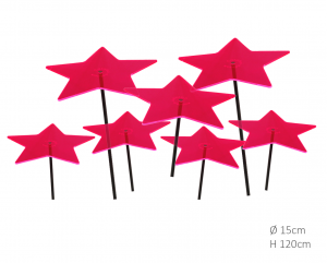 7stuksZonnevangersSterRood-Rozekleurfuchsiamedium120x15cmCazadorDelSol-Cazadordelsol
