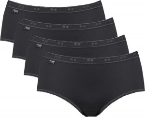 sloggiBasicDamesMidislip-40-4pack-Zwart