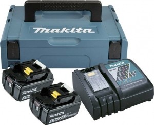 Makita197624-218VLi-ionAccuStarterset2x50AhLaderInMbox