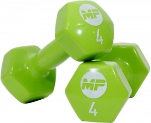 MusclePowerVinylDumbbells-2x4kg-Lichtgroen