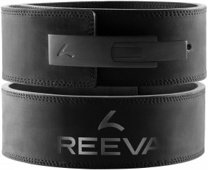 ReevaLiftingBeltvanNubikLeer-ZwarteRVSGesp-13mm-L