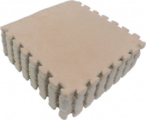 EcoToysNougatPlucheSchuimrubberSpeelmat