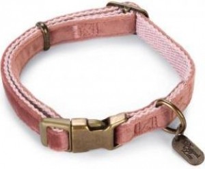DesignedbyLotteVelura-Hondenhalsband-Fluweel-Roze-26-40cmx15mm