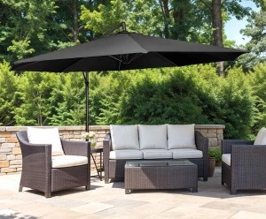 UITVERKOOPLuxeXXLZweefparasol3MeterZwartZwart