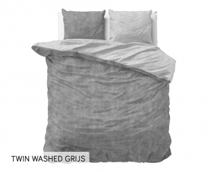 SleeptimeFlanellenDekbedovertrek240x200220lits-jumeauxTwinWashedGrijs