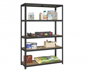 RobuusteStellingkastMet5PlankenXL120x40x180cmZwart