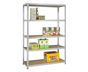 RobuusteStellingkastMet5PlankenXL120x40x180cmRVS