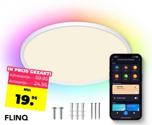 FlinQSlimmePlafondlampWarmWitEnRGB