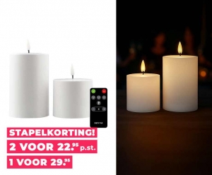 2-PACKOplaadbareLEDKaarsen