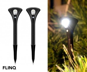 2-PackGroteFlinQSolarSpikeTuinlampen