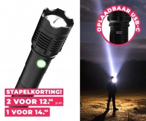 SEVVAOplaadbareMilitaireZaklamp