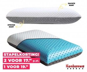 KonbanwaTraagschuimHoofdkussenVerkoelend-MetStevigeEnZachteKant