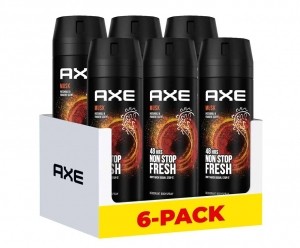 6x150mlAXEDeodorantSprayMusk