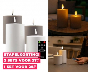SetVan2OplaadbareLEDKaarsenVoorBinnenEnBuiten
