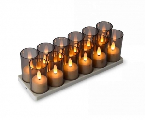 SetVan6Of12OplaadbareWaxineLichtjes