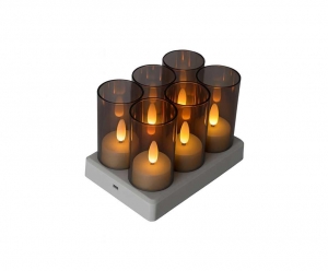 SetVan6Of12OplaadbareWaxineLichtjes6-Pack