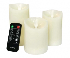 3-PACKOplaadbareLEDKaarsenCrme