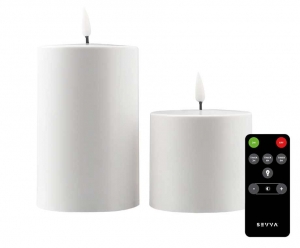 2-PACKOplaadbareLEDKaarsenGebrokenwit