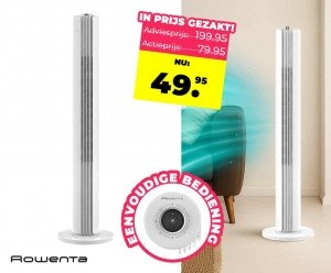 UITVERKOOPRowentaTorenventilatorExtraSlim
