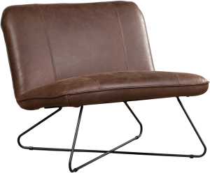 BruinelerenindustrilefauteuilzonderarmleuningSmile-VintageLeerBrownbruinleer