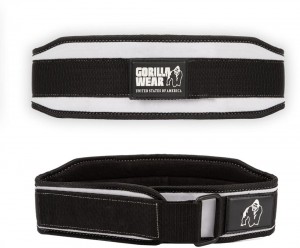 GorillaWear4InchDamesLiftingBelt-ZwartWit-S