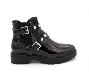 LowCutBikerBootsMetParels-ZwarteLak