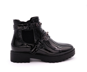 LowCutBikerBootsMetParels-AllBlack