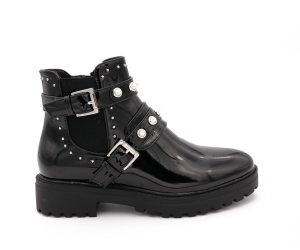 LowCutBikerBootsMetParels-ZwarteLak