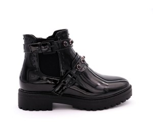 LowCutBikerBootsMetParels-AllBlack