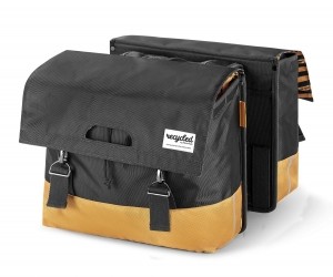 Dubbelefietstas40LRecycled-GrijsGeel
