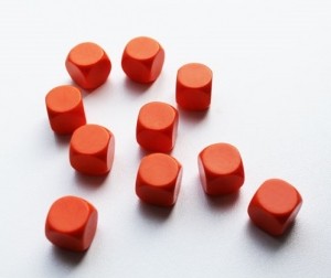 BlancoDobbelstenen16mm-Oranje10stuks