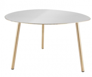 LeitmotivBijzettafelOvoidEnamelLarge-WitGoud