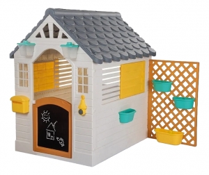 DoluGardenWitGrijsSpeelhuisjemetAccessoires