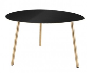 LeitmotivBijzettafelOvoidEnamelSmall-ZwartGoud