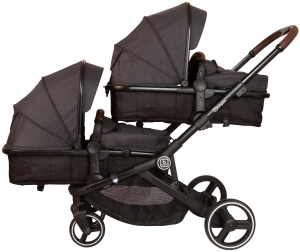 BabygoTwinnerGreyTandemDuowagenincl2Autostoelen