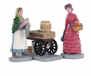 Freshfishforsalesetof3kerstfiguurLEMAX-Lemax