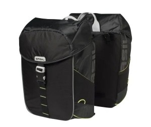 DubbelefietstasBasilMilesDoubleBas34Liter-ZwartLime