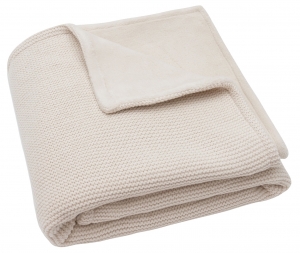 JolleinBasicKnitOatmealVelvet100x150cmLedikantdeken