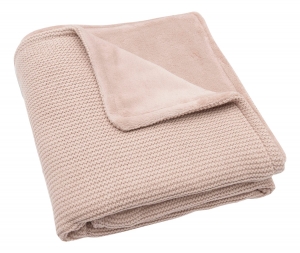 JolleinBasicKnitWildRoseFleece75x100cmWiegdeken