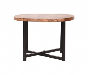 LABEL51BijzettafelDexMangohout60cm-Rough-Rond