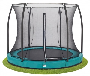 SaltaComfortEditionGroundTrampolinemetVeiligheidsnet-251cm-Groen