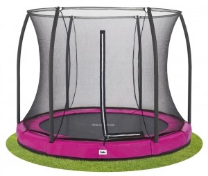 SaltaComfortEditionGroundTrampolinemetVeiligheidsnet-213cm-Roze